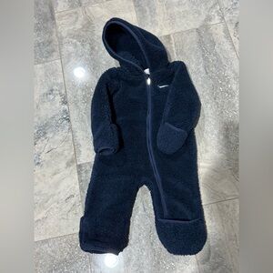 Nike Navy Blue Sherpa Kids Footie